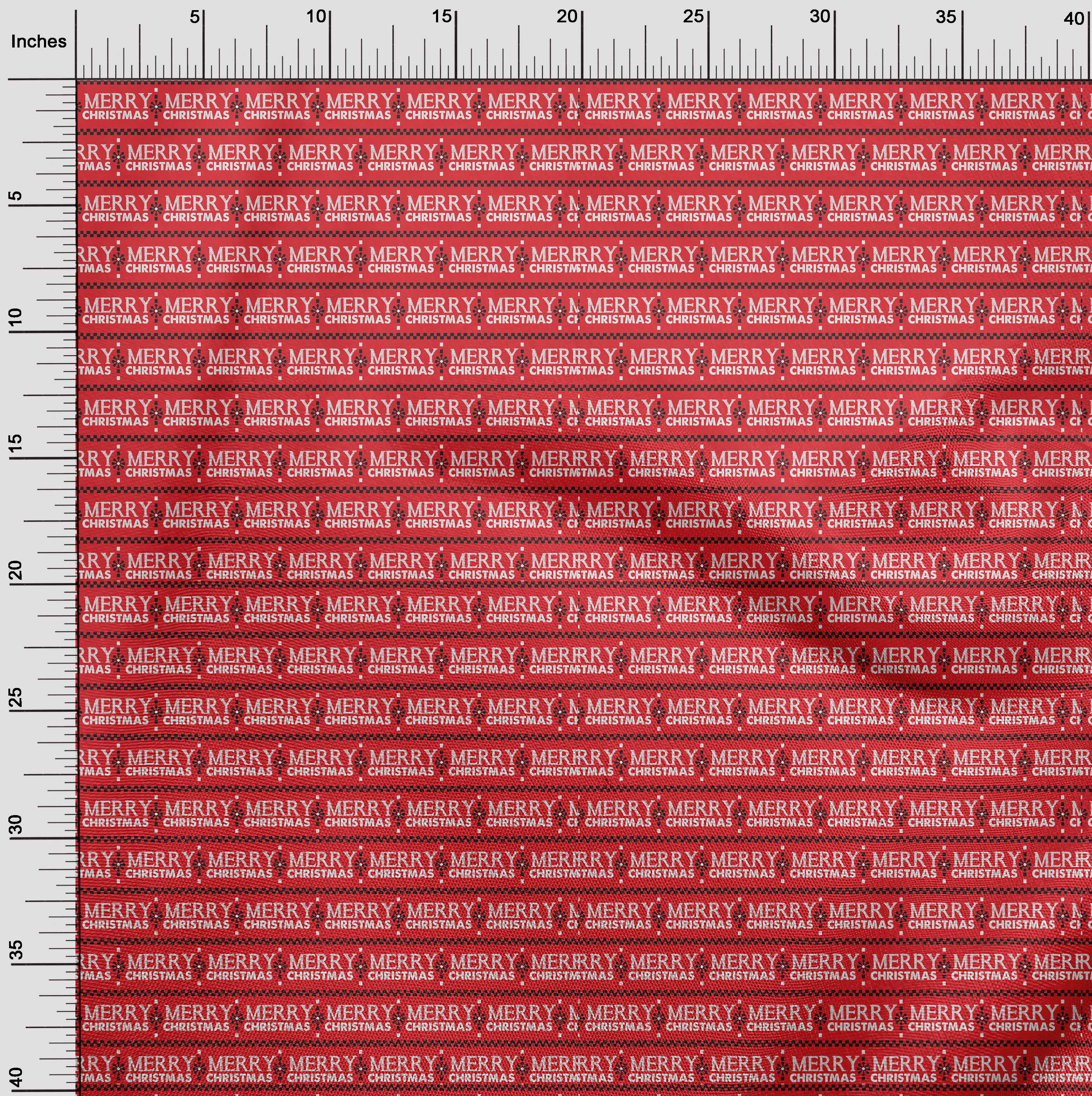 oneOone Cotton Poplin Red Fabric Merry Christmas Fabric For Sewing Printed Craft Fabric By The Yard 56 Inch Wide-7OW