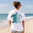 thumbnail image 5 of Sea Turtle Ocean Quote Graphic T-Shirt, Unisex Beach Vacation Crewneck Tee, 5 of 9