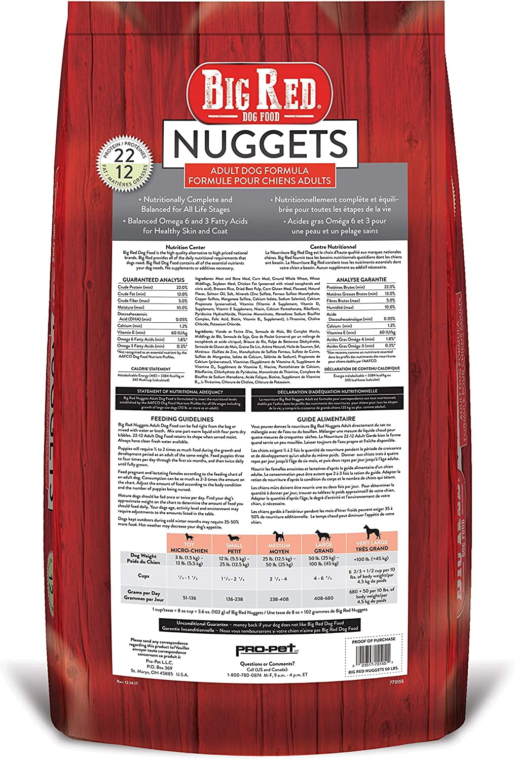 Cargill Animal Nutrition 31557 Big Red Nuggets 22-12 - 50 lbs