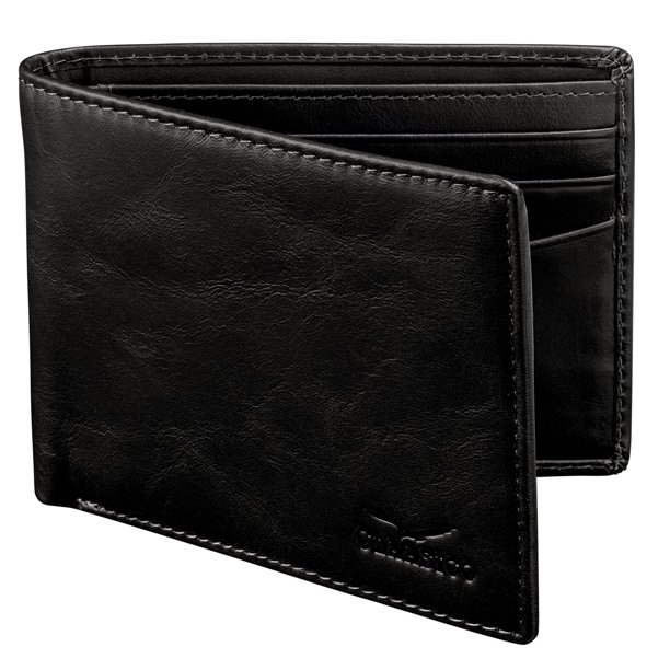Cartera plegable Claasico para hombre de piel auténtica RFID con identificación