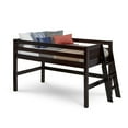 thumbnail image 2 of Camaflexi Twin Size Low Loft Bed - Mission Headboard - Lateral Ladder - Cappuccino Finish, 2 of 3