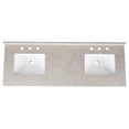 thumbnail image 5 of Dreamwerks Amalfi 61"W x 22"D Engineered Marble Vanity Top with Rectangular 2x Undermount Bowls, 5 of 5