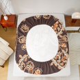 thumbnail image 5 of Homewish Brown Paisley Print Twin Sheet Sets for Adult, Vintage Damask Flower Twin Fitted Sheet, Southwestern Theme Flat Sheet, Super Cozy Room Decor, 3-Piece, 5 of 7
