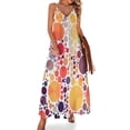 thumbnail image 1 of Nuevos colores de otoño naranja musgo verde marrón círculos geométricos Vestido sin mangas Vestido de hada Vestido de fiesta Vestidos de moda para mujer, 1 of 7