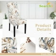 thumbnail image 3 of Printed Dining Room Chair Covers Set of 4, Stretch Kitchen Chair Covers Washable Parsons Chair Slipcover Removable Dining Chair Protectors for Hotel,Ceremony(Elegant Blossom), 3 of 6