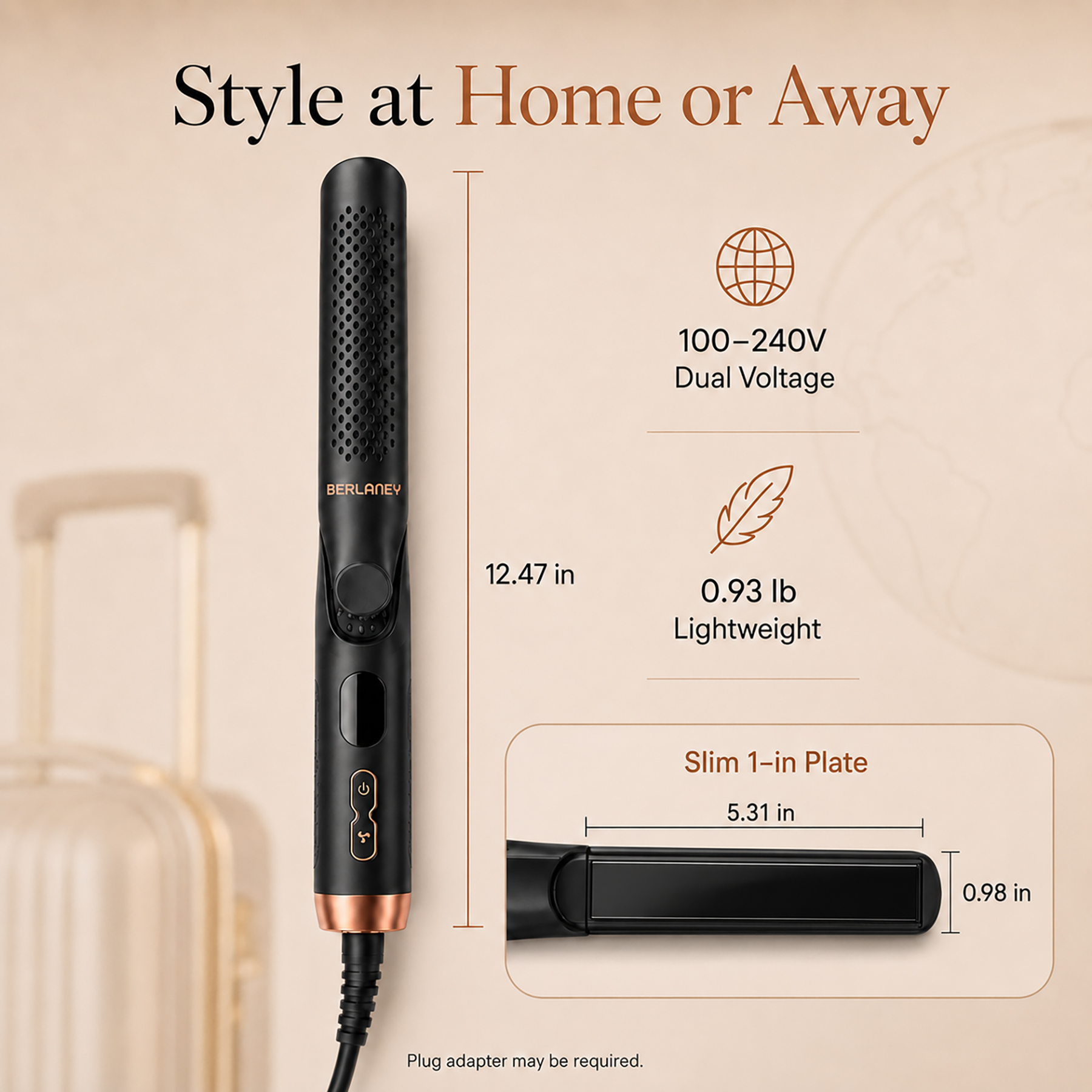 Berlaney 2-in-1 Airflow Styler Flat Iron and Curler photo 8