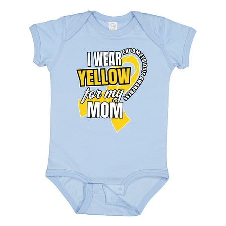 

Inktastic I Wear Yellow for My Mom Endometriosis Awareness Gift Baby Boy or Baby Girl Bodysuit
