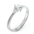 thumbnail image 3 of Birthstone Oval Ring with Shoulder Accents - Diamond/White Topaz (April), 3 of 5