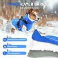 thumbnail image 4 of PcEoTllar Winter Dog Coat with Harness, Waterproof Reflective Dog Winter Jacket, Thick Fleece Snowsuit Christmas Vest for Small Dogs 5-8 lbs, Blue, 4 of 10