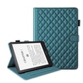 thumbnail image 3 of for Kindle Paperwhite 7 inch 12th Gen 2024 Released Case, Rhombus Pattern Multiple Viewing Angles Stand Slim Folio Cover (Green), 3 of 6