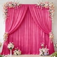thumbnail image 1 of Cortinas de fondo PARTISKY de poliéster rosa intenso de 4 x 3 m, 1 of 7