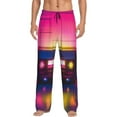 thumbnail image 2 of Picia Neon Cassette Tape Mens Soft Woven Cotton Elastic Waistband Sleep Pajama Pant Lounge Sleep Pant With Pockets And Drawstring-XX-Large, 2 of 9