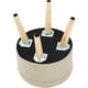 thumbnail image 5 of Taburete Otomano , Taburete Redondo Para Almacenamiento, Cofre De Almacenamiento, Taburetes De Tela De Lino Con Tapa Baja, Diseño De Sala De Estar, Patas De Madera Maciza Beige, 5 of 5