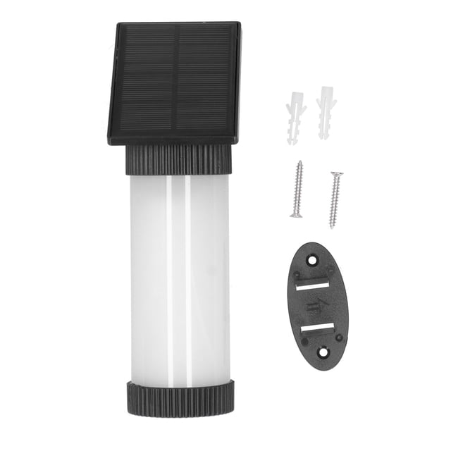LED Flame Effect Wall Lamp Waterproof Solar Powered Landscape Light for Garden Courtyard