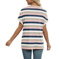 thumbnail image 4 of Ronuti Womens Summer Tops Short Rolled Sleeve Shirts 2026 Fashion V Neck Clothes, 4 of 7