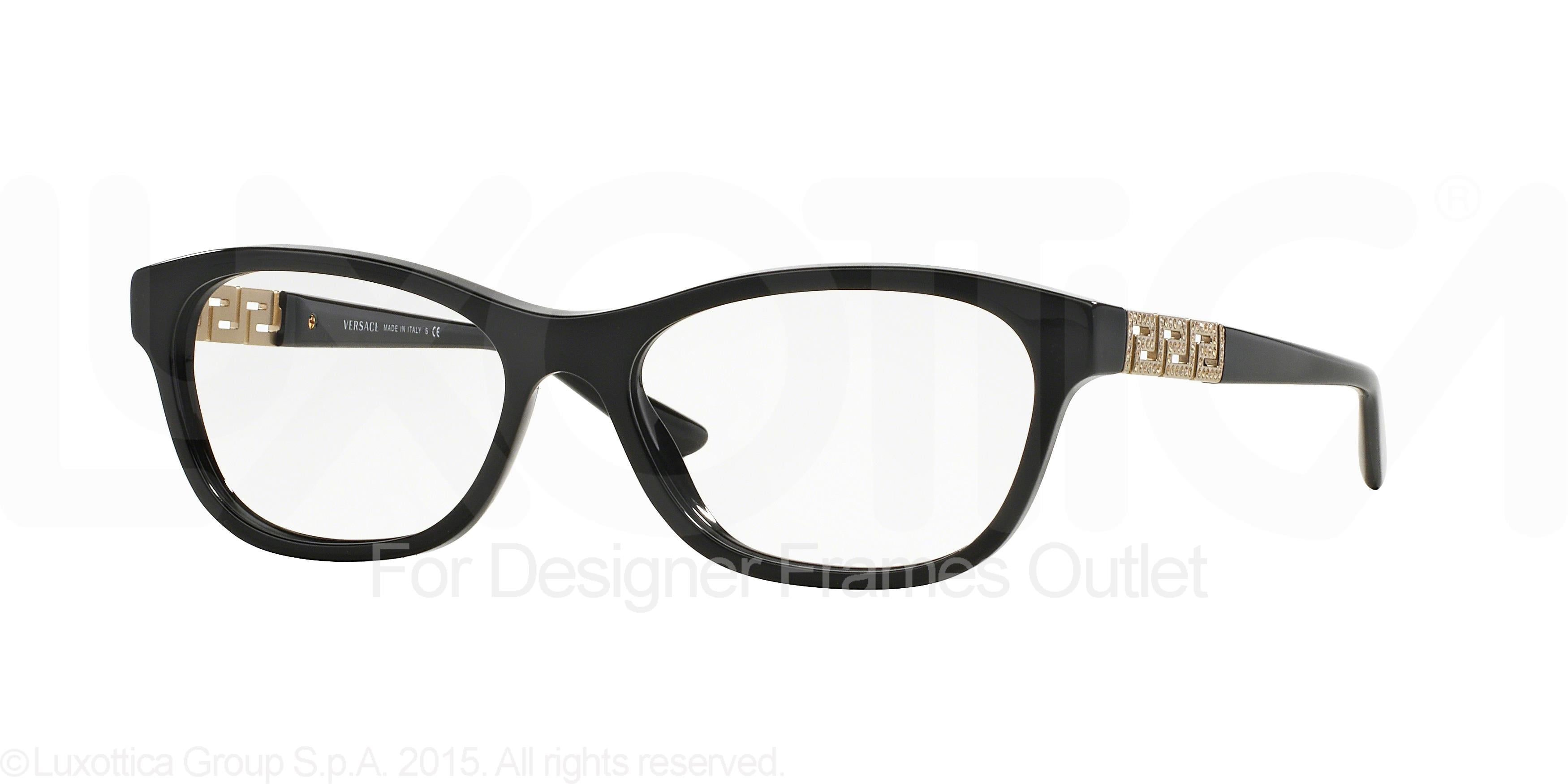 VERSACE Eyeglasses VE 3212B GB1 Black 54MM