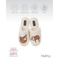 thumbnail image 6 of MeMoi Women's Lazy Daze Sloth Hard Bottom Slippers - Womens - Female (M 7-8, Ivory), 6 of 7