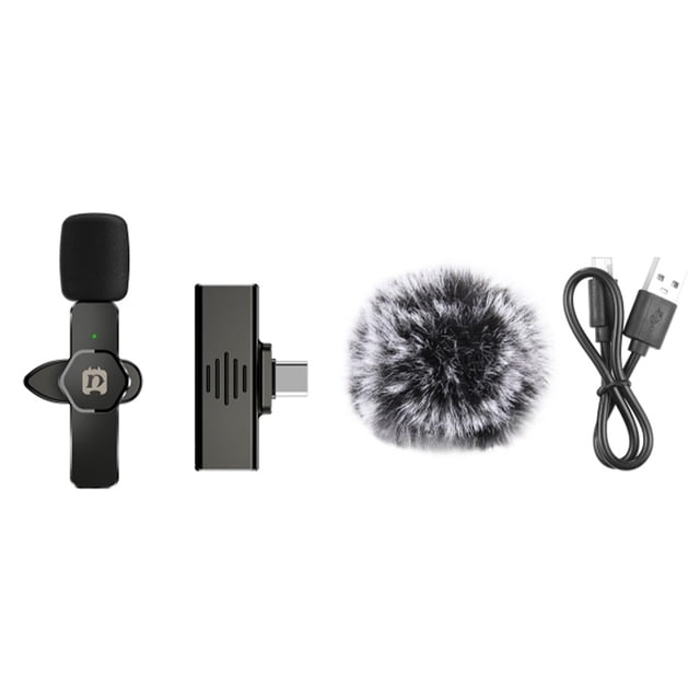 Micrófono de computadora en vivo Streaming Vlogging Video Chat Clip-on Bluetooth Compatible con Solapa Mic Mic Auto Par 360 grados Pickup Type 3 Eigraketly EL005606-03B