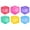 E, variant on Slow Rising Squishy Cube Stress Ball with Seashell Inside Clear Jelly Sensory Fidget for Adults Desk Decor