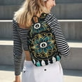 thumbnail image 6 of Honeii Boho Dreamcatcher Print Canvas College Laptop Backpack, Durable Rucksack Travel Notebook Bag School Backpack Book Bag for Men Women-Medium, 6 of 7