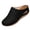 Black, variant on Women's Platform Wedge Clogs Arch Support Solid Color Closed Toe Faux Leather Slides For Casual, Khaki