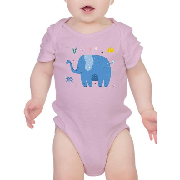Funny Kiddie Elephant Art Bodysuit Infant -Image by Shutterstock,  24 Months