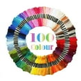 thumbnail image 1 of 100 Skeins Of Multi-color Soft Cotton Cross Stitch Threads Sewing Embroidery Floss, 1 of 9