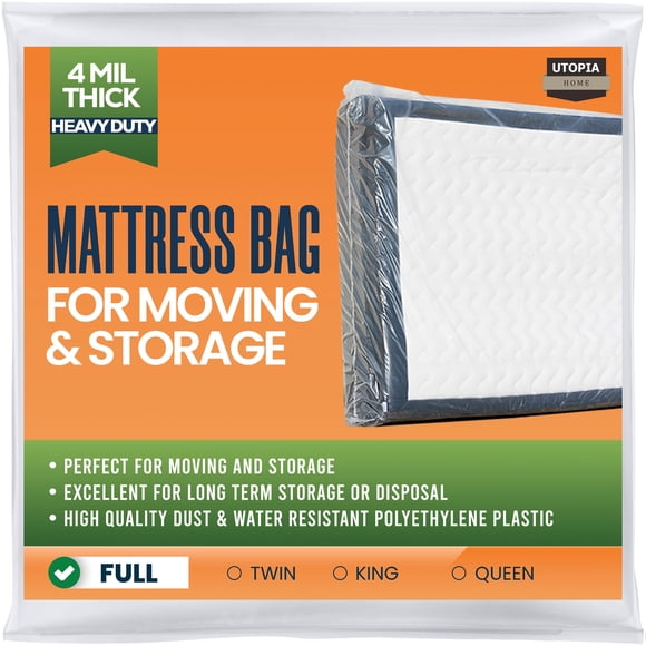 Bolsa para colchón Utopia Home, tamaño completo, 4 mil, plástico resistente