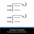 thumbnail image 6 of Mainstays 1/2" Benton Petite Café Adjustable Curtain Rod, 28-48", Brushed Nickel, 6 of 6