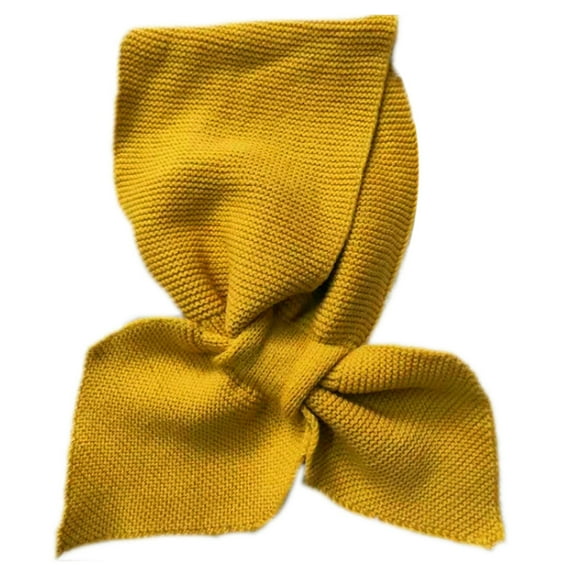 Women Knitted for Collar Scarf Winter Warm Solid Color Loophole Neckerchie