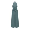 thumbnail image 3 of ABATAB Summer Jumpsuits for Women Wide Leg Casual Spaghetti Strap Rompers Sleeveless Long Pants Trendy One Piece Outfits, 3 of 4