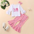 thumbnail image 2 of Okbabeha Baby Girl First Birthday Outfit Sweet One Long Sleeve Shirt Top+Long Pants+Headband Set 1st Birthday Clothes 3Pcs, 2 of 7