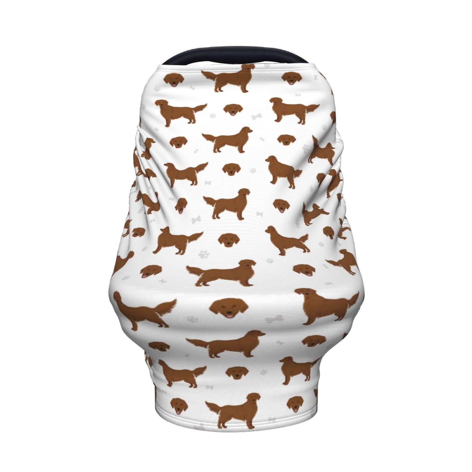 Fotbe Labrador Retriever Dog Pattern Car Seat Covers for Babies, Nursing Breastfeeding Cover Carseat Canopy, Soft Stretchy Carrier Cover