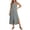 A Gray, variant on Beach Dresses Women's Fashion Solid Color V-Neck Pocket Front Breasted Loose Button Slit Dress Black L