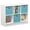 White Light Blue, variant on SONGMY Simplistic 9-Cube Organizer with Bins, Small Size (Assembled unit dimensions : 7.9"D x 26.5"W x 26.7"H inches), Espresso/Black