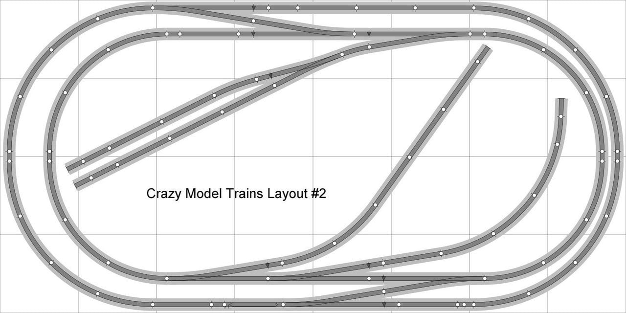 Train Layout 002 Bachmann HO EZ Track (NS) Nickel Silver 4' X 8' BAC