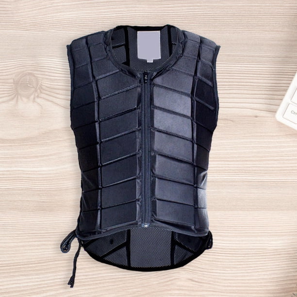 Chaleco de equitación perfecl acolchado transpirable negro Xxl