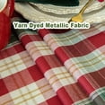 thumbnail image 6 of Yarn Dyed Metallic Fabric Christmas Tablecloth with Red and White Plaid - Holiday Xmas Table Cloths Rectangle 58 x 84 inch - Jacquard New Year Table Covers for Party Dinner Home Kitchen, 6 of 6