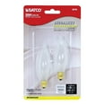 thumbnail image 2 of SATCO S3778 CA8 Incandescent Candle Light Bulbs 25 Watt Frosted Glass 2700K 200 Lumen E12 Candelabra Base Dimmable (20 Light Bulbs), 2 of 15