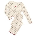 thumbnail image 5 of Lixiuxyad Bow Print Stretchy Sleepwear Pajama Comfortable Soft Wear Nightwear Outfit For Cozy Relaxation At Home Womens Lounge Sets L, 5 of 5
