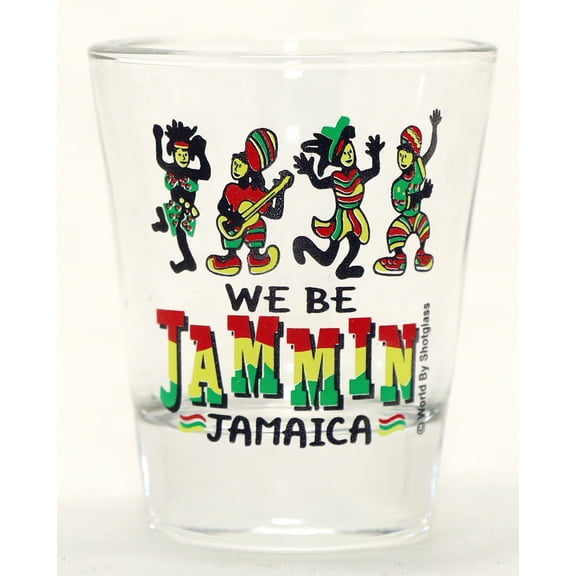 Jamaica We Be Jammin Caribbean Shot Glass