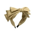 thumbnail image 4 of Diadema con lazo, accesorio para el cabello para mujeres y niñas, tocado de moda, diadema Caqui, 4 of 7