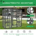 thumbnail image 6 of Pet Pens & Hutches Catio Outdoor Cat Enclosure Cat House Wooden Cat Cage Large Feral Cat Shelter for Mulitiple Cats with Six Platforms, Large Enter Door, Waterproof Roof 60" Grey,Dog Pens, 6 of 7