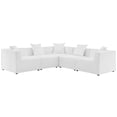 thumbnail image 1 of Modway Saybrook Canapé Sectionnel de Patio Extérieur en Tissu 5 Pcs de 103,5 Po, Blanc, 1 of 6