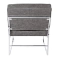 thumbnail image 5 of OSP Home Furnishings Anthony 26” Wide Chair with Chrome Base and Charcoal Faux Leather Fabric, 5 of 8