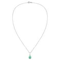 thumbnail image 4 of Simply Elegant Teardrop Reconstructed Turquoise Sterling Silver Pendant Necklace, 4 of 6