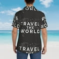 thumbnail image 6 of Fotbe Travel The World1 Hawaiian Shirt For Men Unisex Summer Beach Casual Short Sleeve Cotton Linen Button Down Shirts-Large, 6 of 9