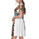 thumbnail image 2 of Balery American Giraffe Style Vestidos sueltos de manga corta para mujer, vestidos de verano 2025, vestidos casuales de corte A con vuelo., 2 of 6