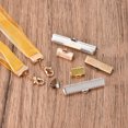 thumbnail image 6 of Uxcell Ribbon Crimp Clamp Ends, 30mm Bookmark Pinch Cord End Clasps for DIY Bronze Tone 50Pack, 6 of 7
