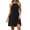 thumbnail image 1 of Robes d'Été pour Femmes 2025 - Sans Manches, Col Rond, Ample/plage, Polyester, Ligne A, Poches, Adaptées pour l'Été/printemps, 1 of 6